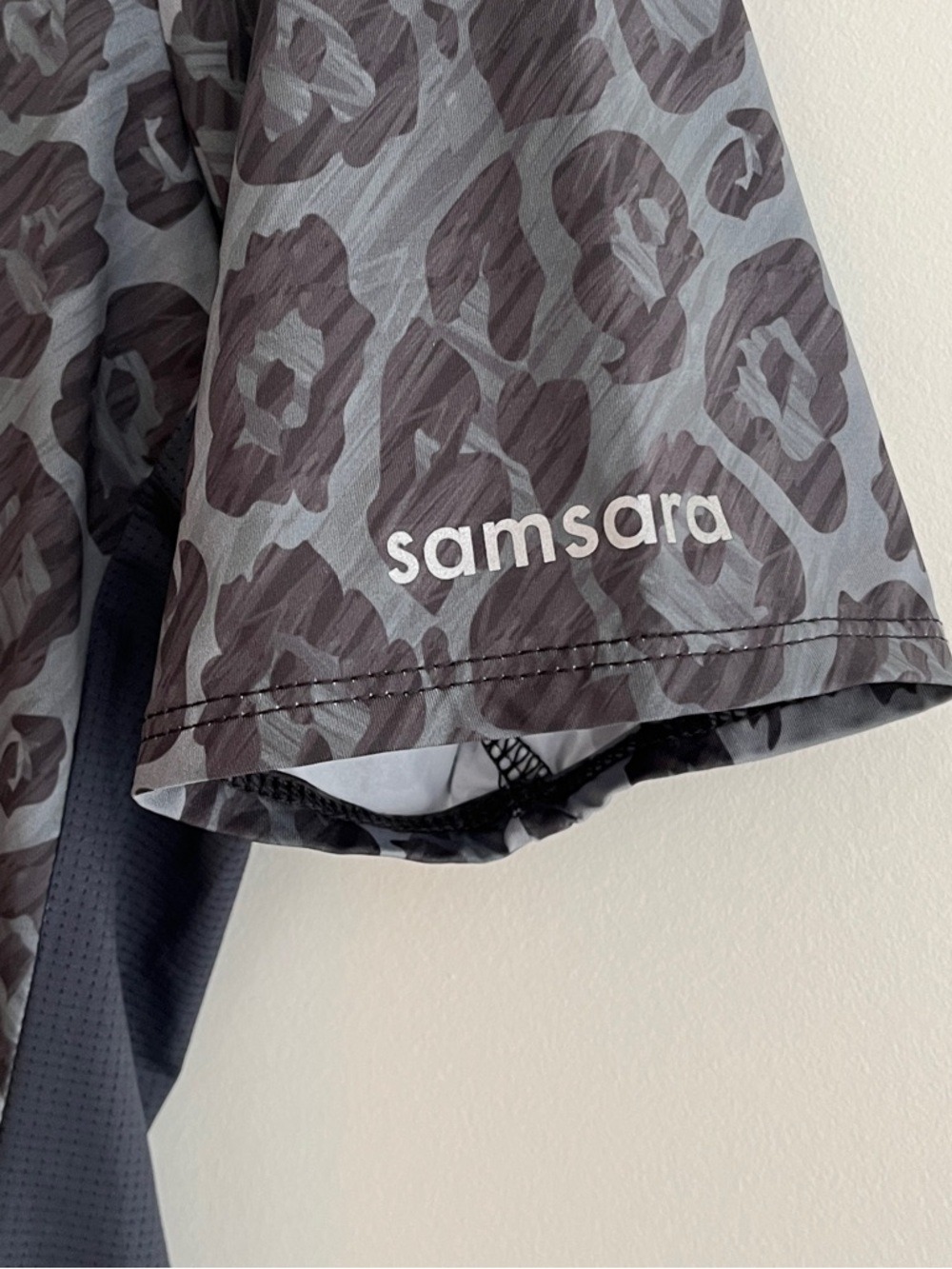 SAMSARA Full Zip Cycling Performance Jersey Leopard Print Short Sleeve Stretch - Picture 12 of 16